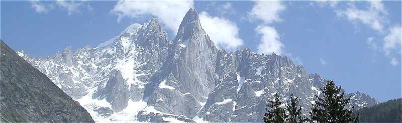 Les Drus (face Nord) et l'Aiguille Verte  Chamonix