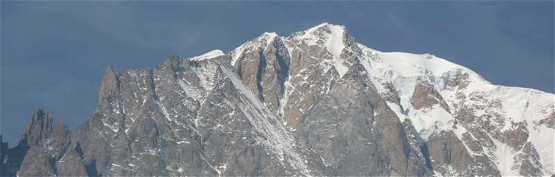 Le Mont Blanc et l'Aiguille de la Brenva vus d'Entrves prs de Courmayeur