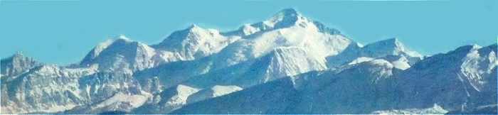 Le Massif du Mont Blanc vu de Genve