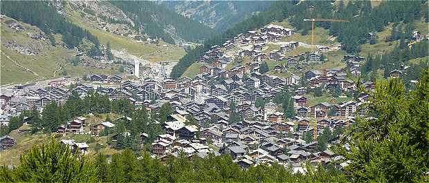 Vue d'ensemble de Zermatt
