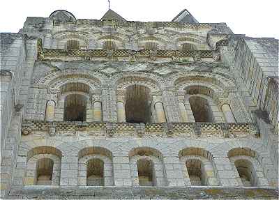 Ct Nord (vers la Loire) du clocher de l'glise de Cunault