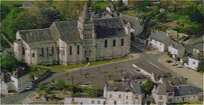 Vue d'ensemble de la Collgiale Notre-Dame de Cunault