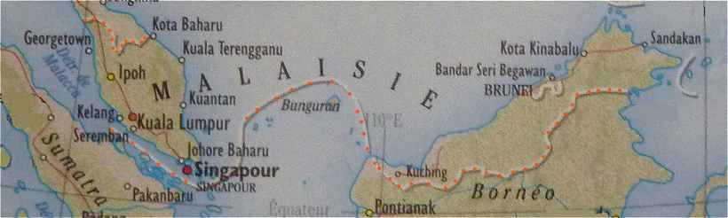 Carte de la Malaisie