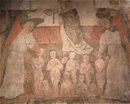 Fresque murale dans la cathdrale Saint Pierre  Saint Flour