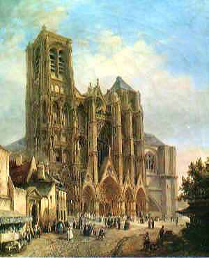 Gravure de la Cathdrale de Bourges