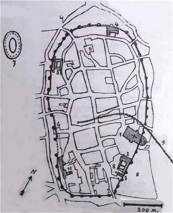 Plan d'Avaricum (Bourges), capitale de la Cit des Bituriges Cubes