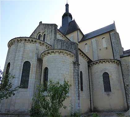 Chevet de l'église abbatiale Saint Pierre à Méobecq