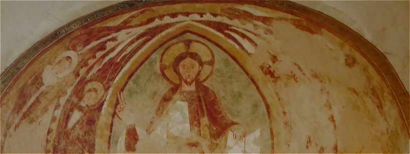 Fresque murale dans l'église Saint Laurent de Neuvy-Pailloux