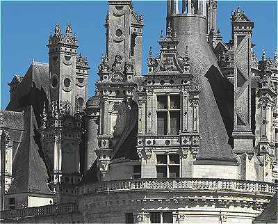 Chambord, fentres et chemines