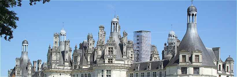 Chambord, la toiture, les combles et les clochetons