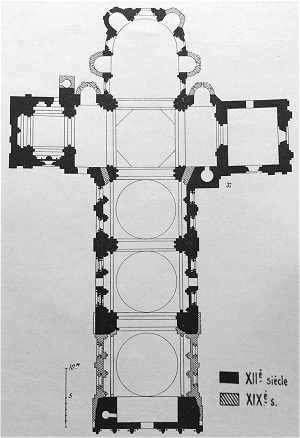 Plan de la cathdrale Saint Pierre d'Angoulme