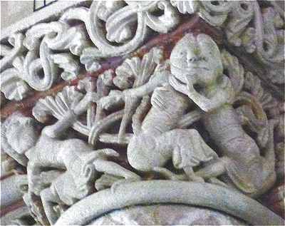 Chapiteau des Amoureux de l'glise Saint Sulpice de Marignac