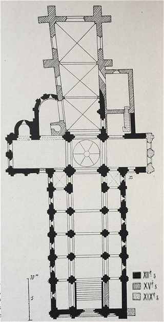 Plan de l'glise de Saint Amant de Boixe