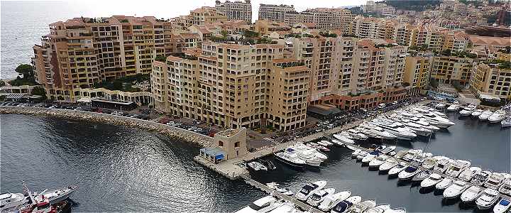 Monaco: quartier de Fontvieille regagn sur la mer