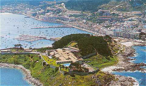 Panorama sur Baiona en Galice