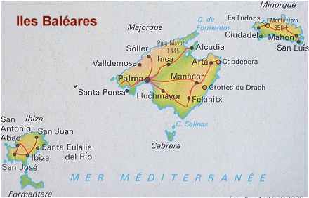 Carte des iles Balares