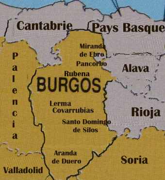 Carte de la Province de Burgos