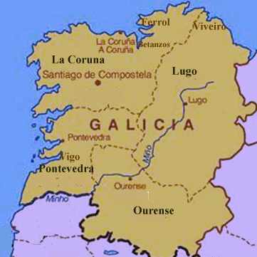 Carte de la Galice