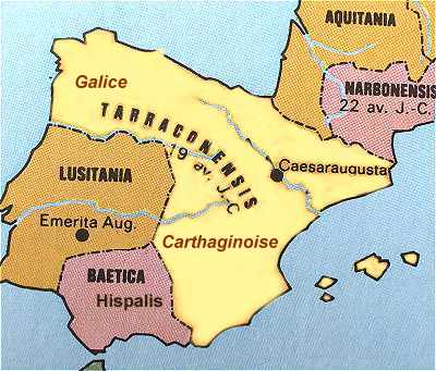 Les Provinces d'Hispanie à l'époque d'Auguste