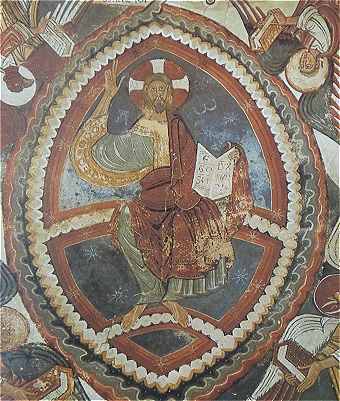 Fresque murale du Panthon des Rois: Christ en Majest  Leon