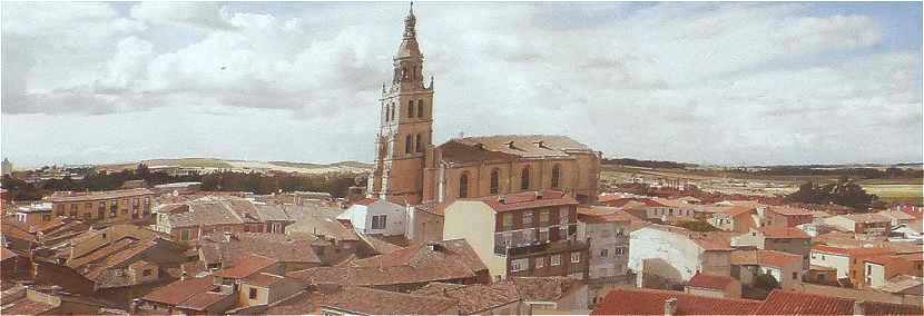 Panorama sur Medina de Rioseco avec l'glise Santa Maria