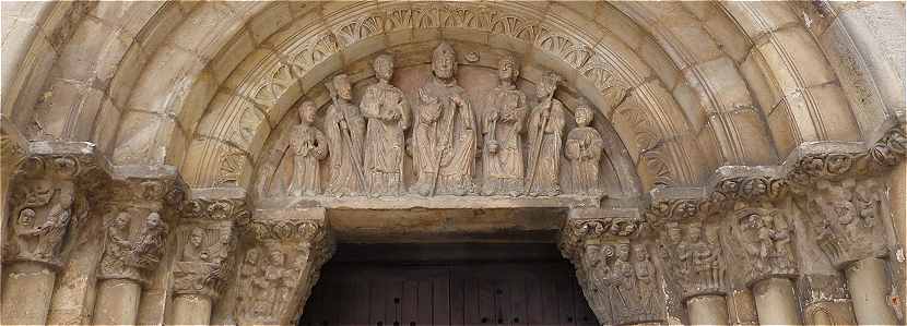 Sculptures du portail de l'glise Romane San Juan de Rabanera  Soria