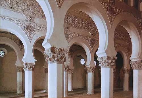 Intrieur de la synagogue Santa Maria la Blanca  Tolde