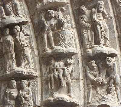 Sculptures du Portail du Jugement de la cathdrale de Tudela