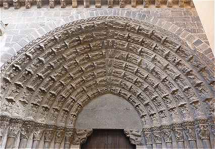 Portail du Jugement de la cathdrale Santa Maria la Blanca  Tudela