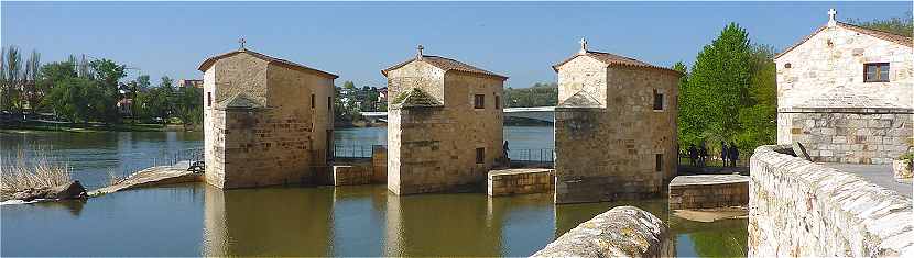 Moulins sur l'ancien pont sur le Duero  Zamora