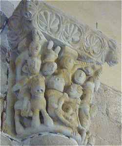 Sculpture de l'église Santiago de los Caballeros à Zamora