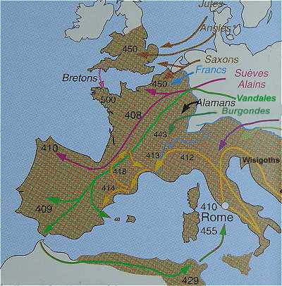 Les Invasions Barbares dans la première moitié du Vème siècle
