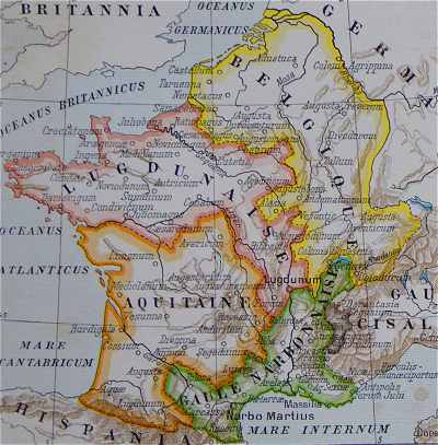 Carte des Gaules au Haut-Empire