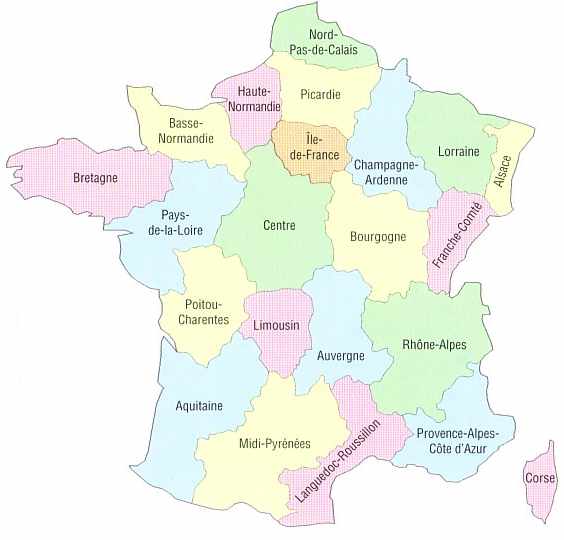 carte de la France