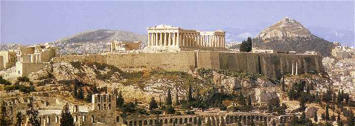Athènes: l'Acropole et le Parthénon