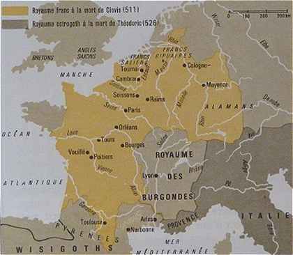 Royaume Franc  la mort de Clovis