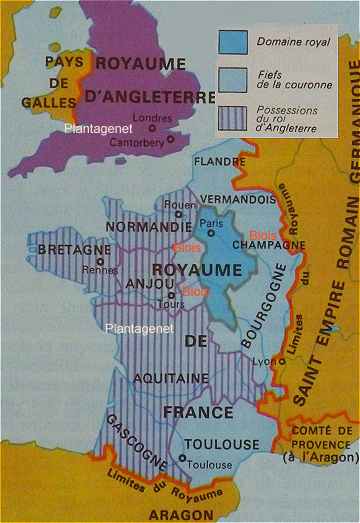 Les domaines de Henri II Plantagenet