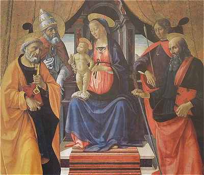 Cathdrale Saint Martin de Lucques avec la peinture sur la Vierge  l'Enfant