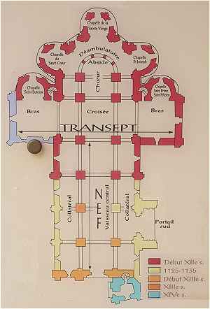 Plan de l'abbaye Saint Pierre de Beaulieu