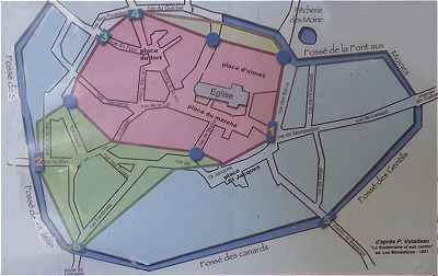 Les diffrentes enceintes mdivales de La Souterraine