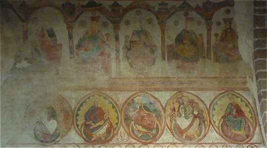Fresques du plafond de la collgiale Saint Junien