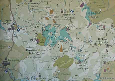 Carte du lac de Vassivire