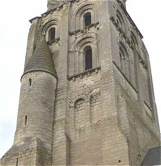 Tourelle et tages du cte Sud du clocher de l'glise Saint Jean-Baptiste de Langeais