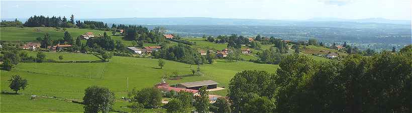 La vallée de la Loire vue des Monts de la Madeleine au Nord de Roanne