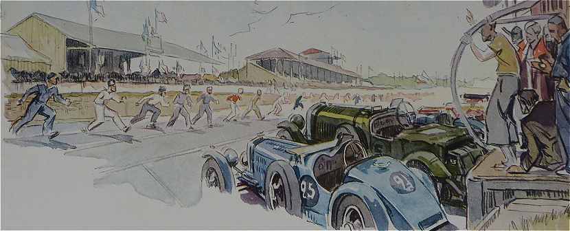 Le dpart des 24 Heures du Mans dans les Annes 1930