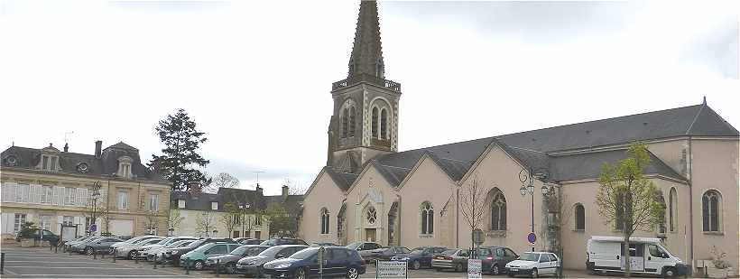 Place et glise Saint Jean Baptiste de Vibraye