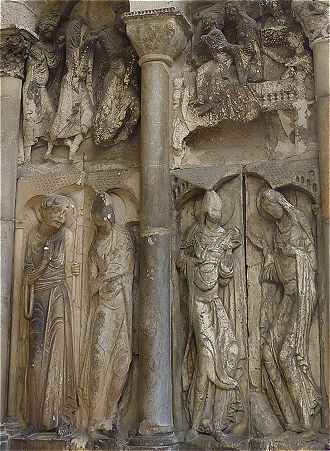 Sculpture sur la paroi intrieure du portail Sud de l'glise Saint Pierre de Moissac