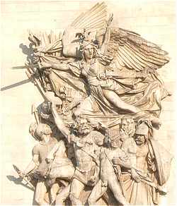 Sculpture de l'Arc de Triomphe: la Marseillaise de Rude