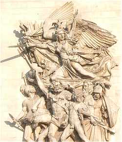 Sculpture de l'Arc de Triomphe: la Marseillaise de Rude