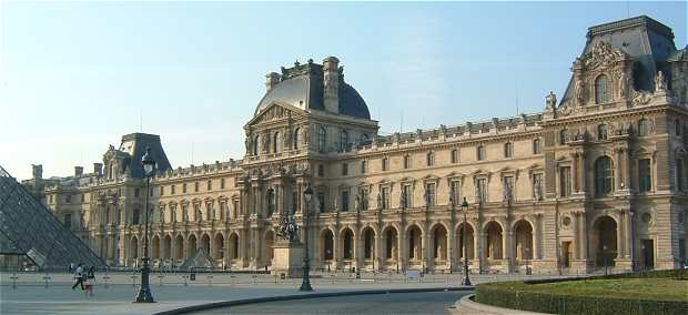 Aile mridionale du Louvre : Pavillon Denon au centre